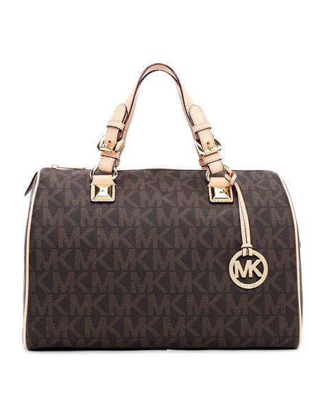 michael kors large grayson logo satchel|michael kors large satchel purse.